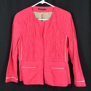 Eli Tahari Dark Coral Chatham Jacket Sz. S